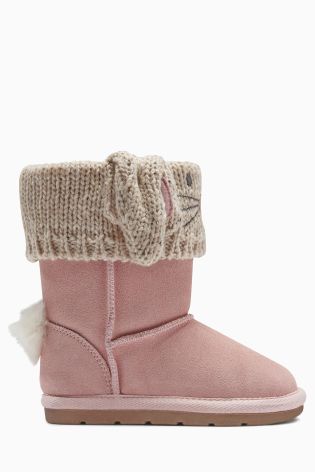 Knit Bunny Pull-On Boots (Younger Girls)